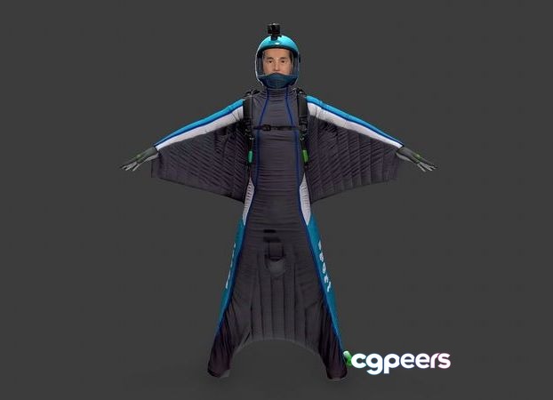 3D Game Assets - Wingsuit Skydiving 3D Game Assets - Wingsuit Skydiving