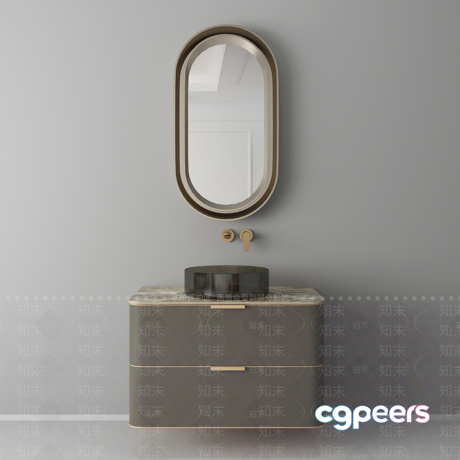 Modern Bathroom Vanity 3D Model - 15199 - VRAY Render Modern Bathroom Vanity 3D Model - 15199 - VRAY Render