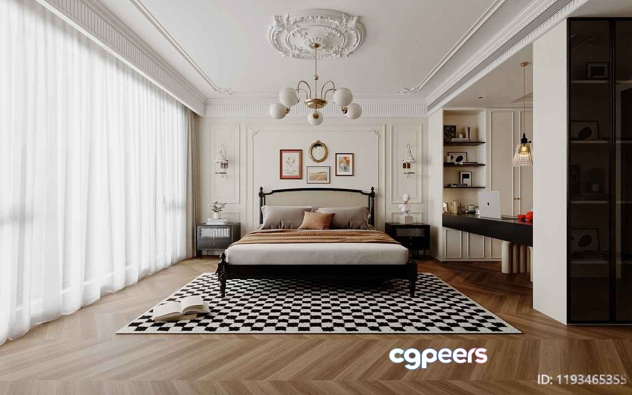 Cozy Bedroom 3D Model - 6260 - CORONA Render Cozy Bedroom 3D Model - 6260 - CORONA Render