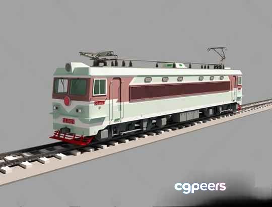 A Model Train 3D Model - 11436 - VRAY Render