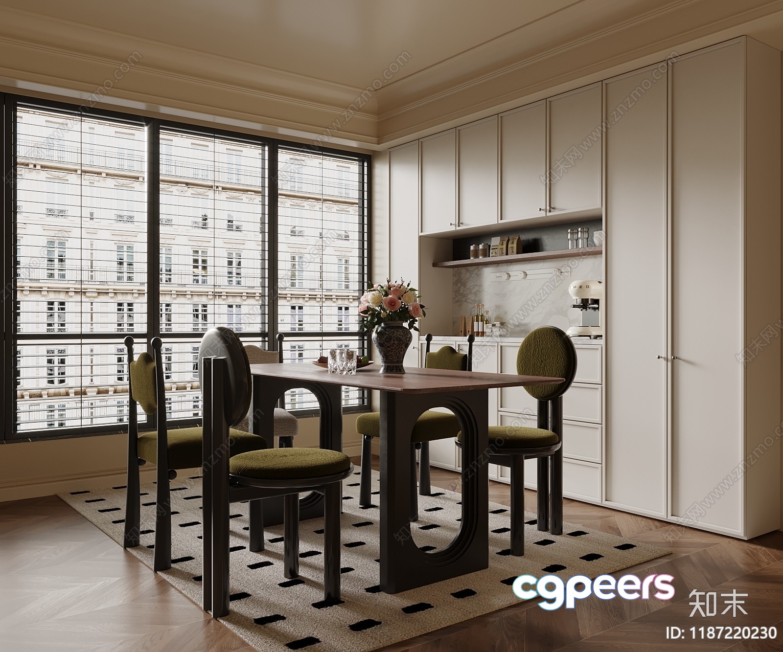 Modern Dining Room 3D Model - 8984 - VRAY Render Modern Dining Room 3D Model - 8984 - VRAY Render
