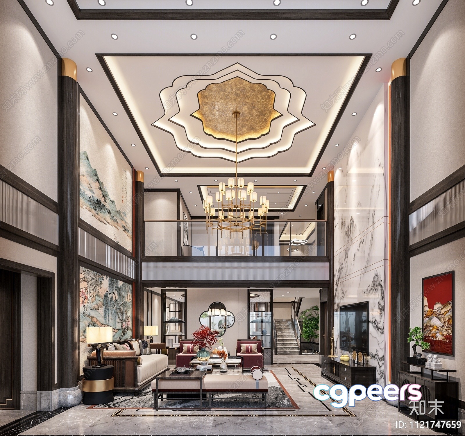 A Large Open Living Room 3D Model - 22727 - CORONA Render