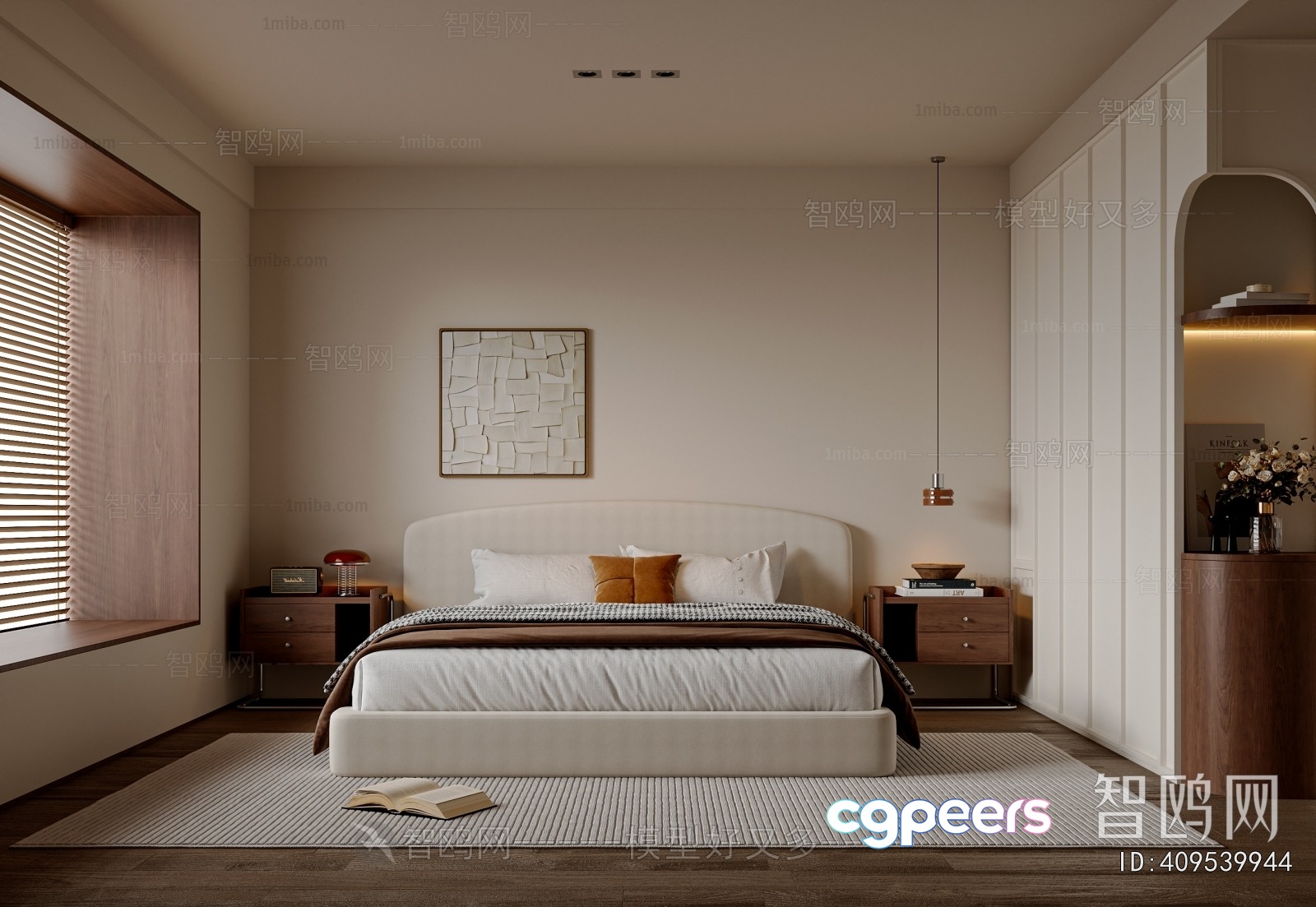 Cozy Bedroom 3D Model - 19583 - VRAY Render
