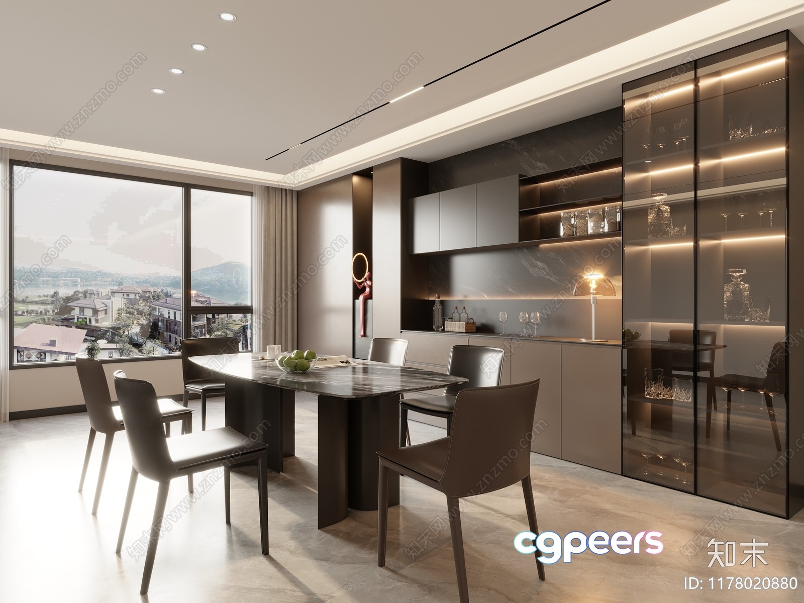 Modern Dining Room 3D Model - 13592 - VRAY Render Modern Dining Room 3D Model - 13592 - VRAY Render