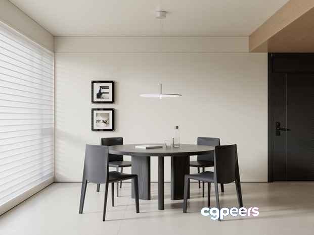 Modern Dining Room 3D Model - 22733 - CORONA Render