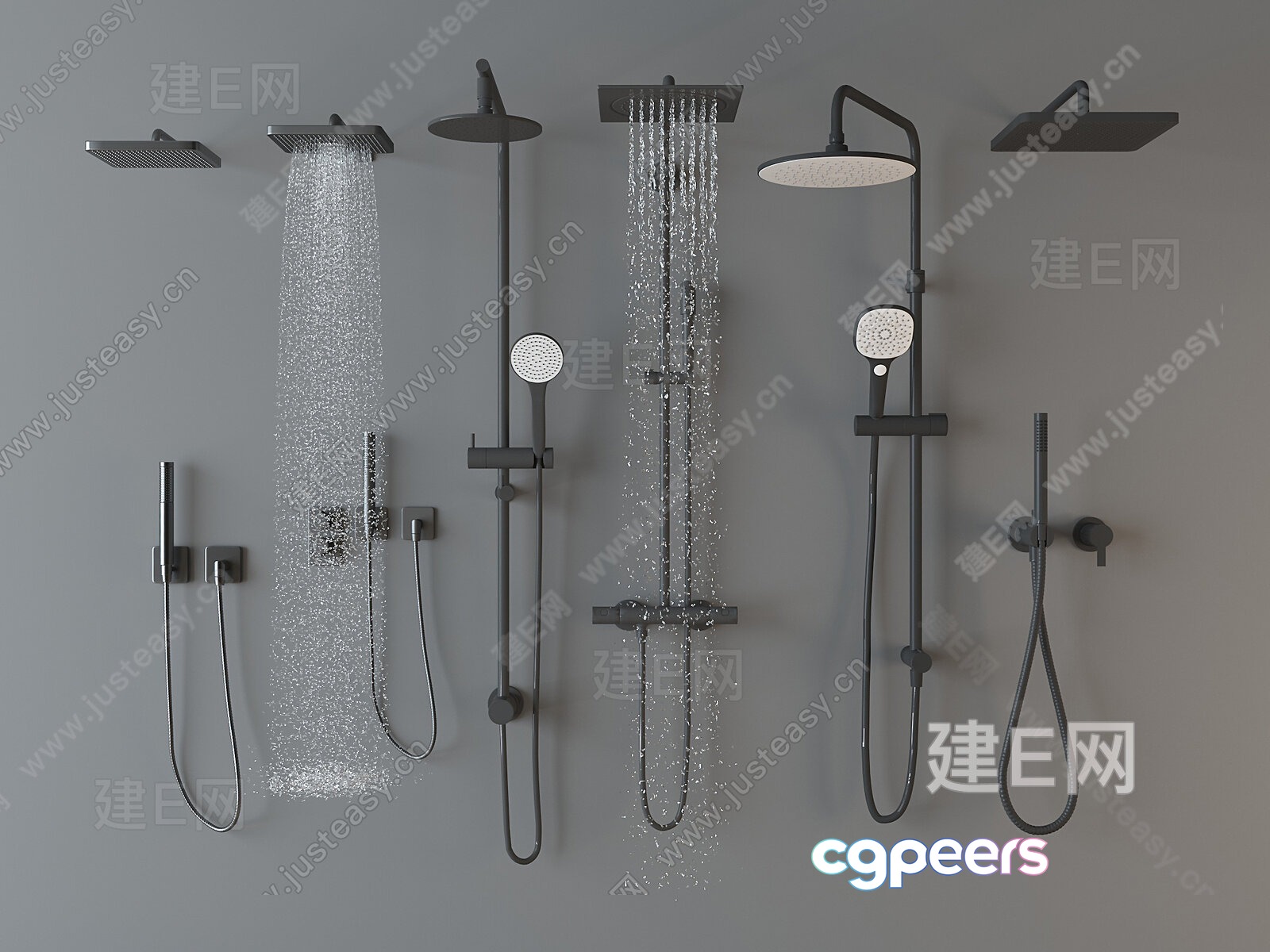 Modern Shower Fixtures 3D Model - 22379 - VRAY Render Modern Shower Fixtures 3D Model - 22379 - VRAY Render