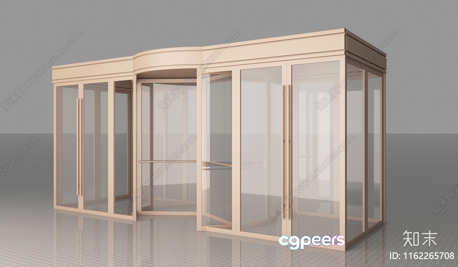 A Glass Partition Wall 3D Model - 15202 - VRAY Render