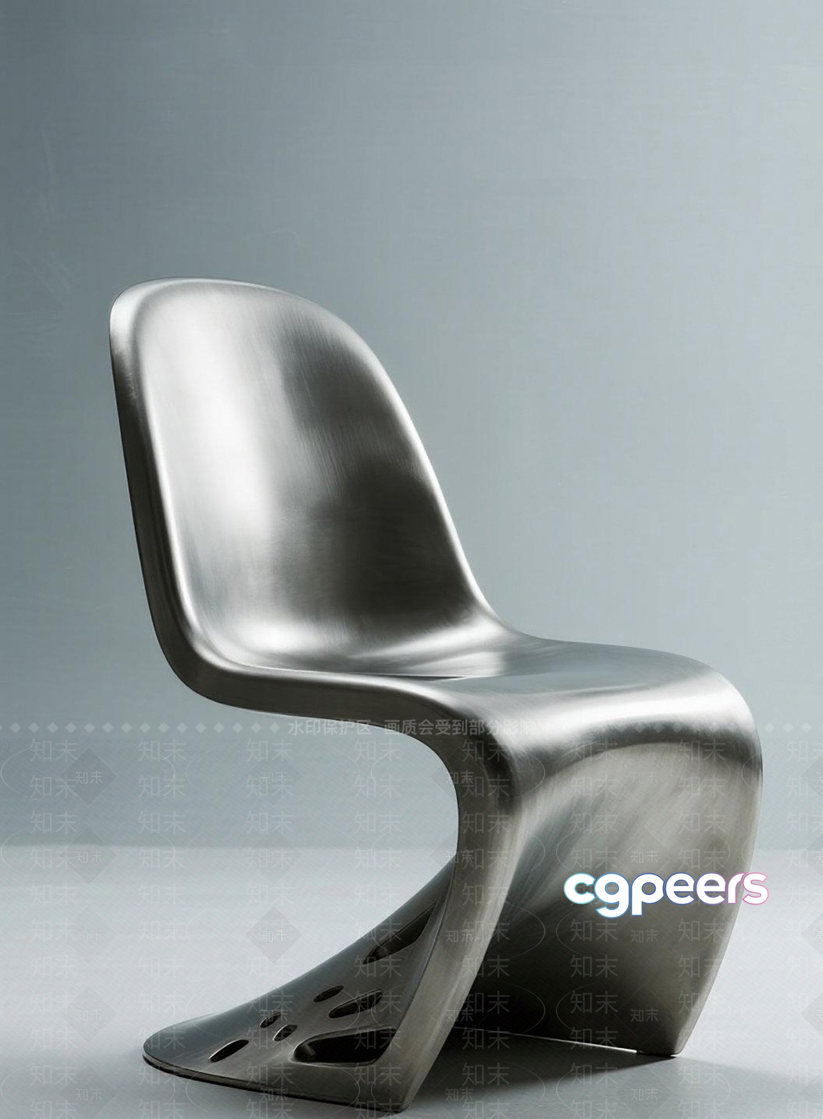 Modern Metal Chair 3D Model - 1330 - VRAY Render