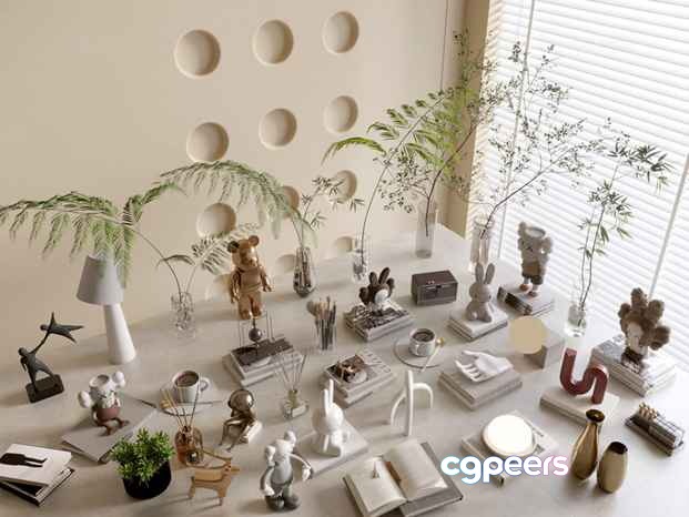 Modern Decorative Objects 3D Model - 18809 - VRAY Render Modern Decorative Objects 3D Model - 18809 - VRAY Render