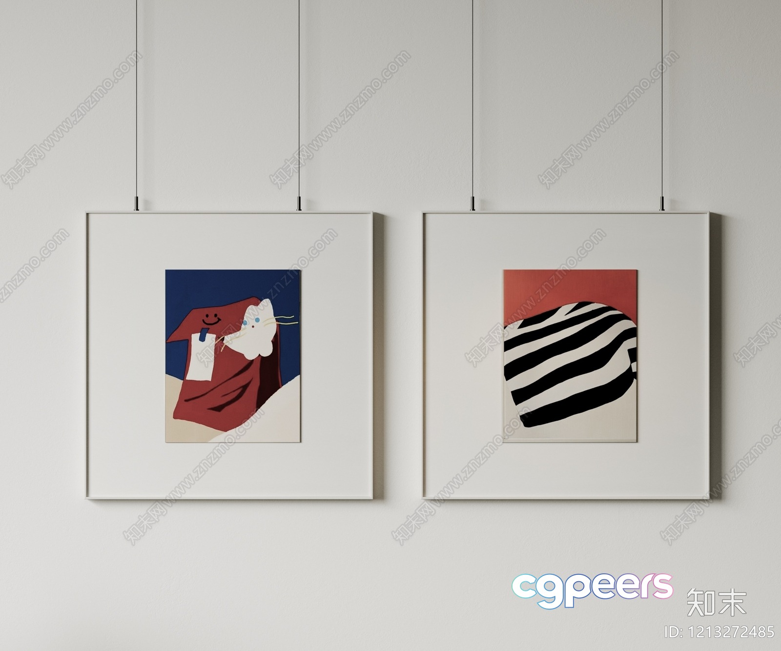 Modern Art Pieces 3D Model - 14272 - VRAY Render