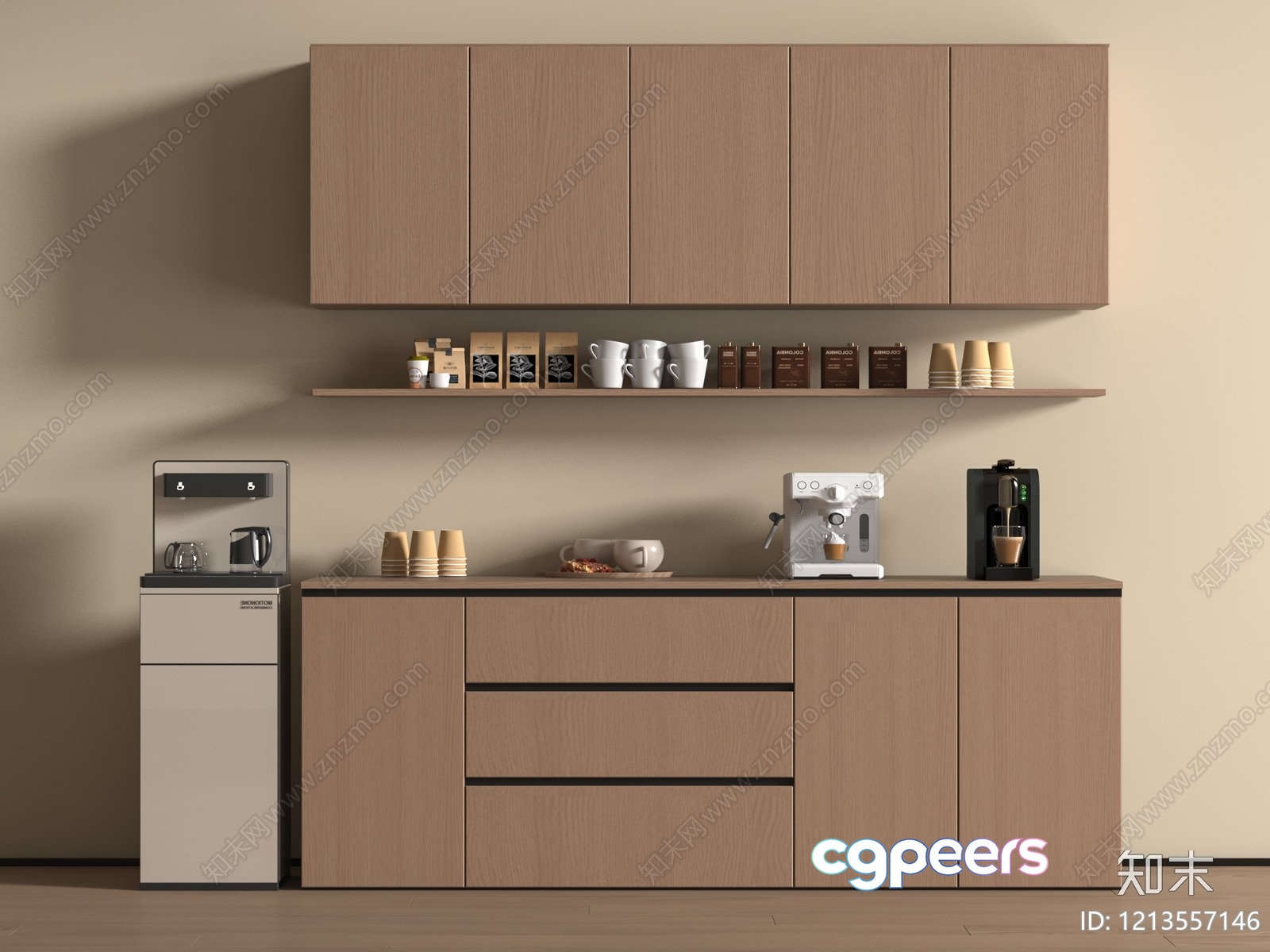 A Modern Coffee Station 3D Model - 14766 - VRAY Render A Modern Coffee Station 3D Model - 14766 - VRAY Render