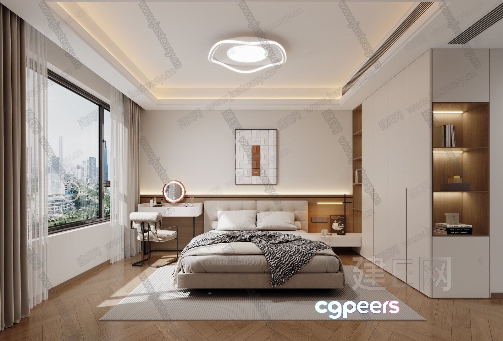 Cozy Modern Bedroom 3D Model - 21403 - VRAY Render Cozy Modern Bedroom 3D Model - 21403 - VRAY Render