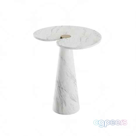 A White Marble Table 3D Model - 14923 - VRAY Render