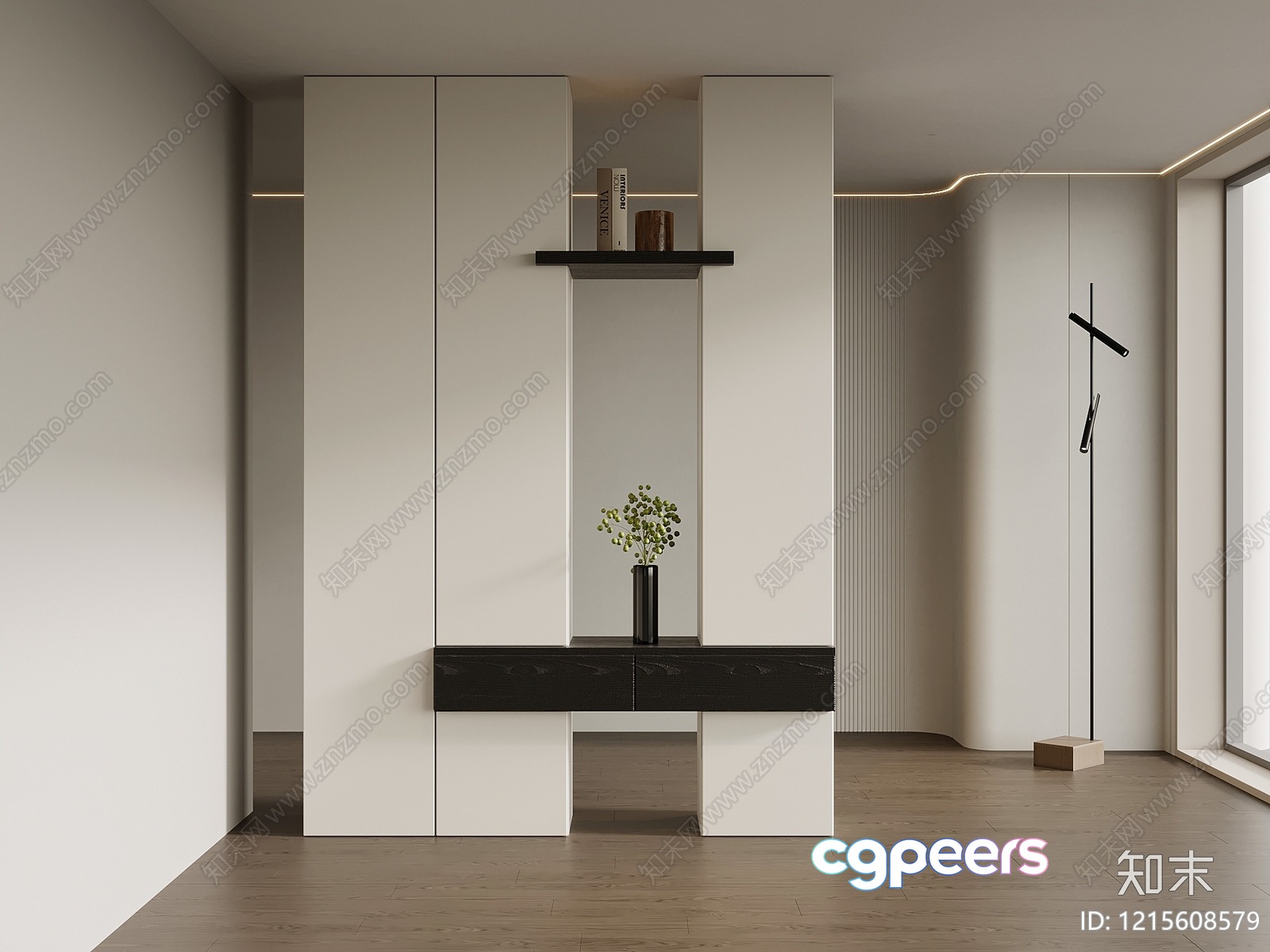 Modern Minimalist Decor 3D Model - 10019 - VRAY Render Modern Minimalist Decor 3D Model - 10019 - VRAY Render
