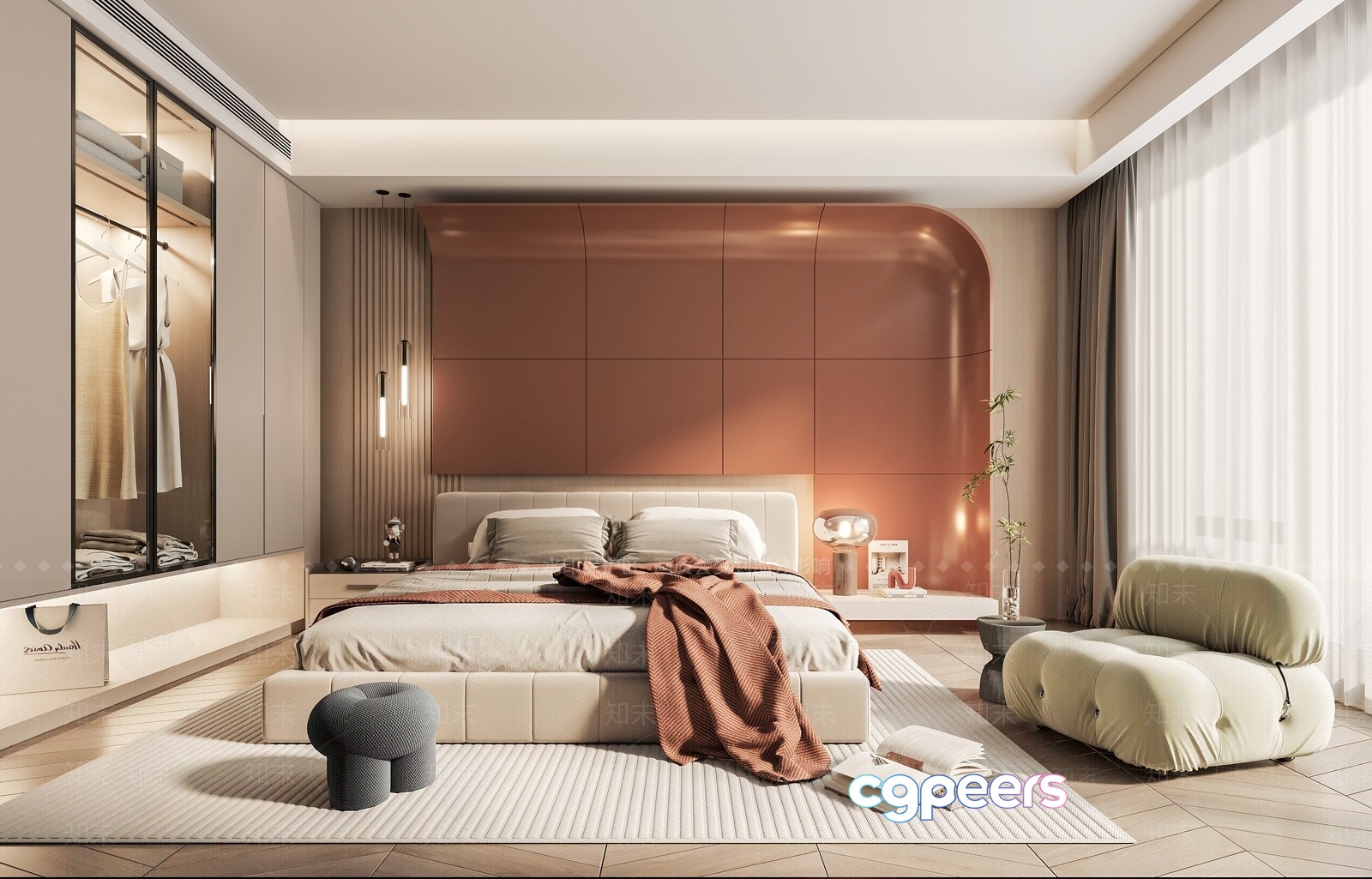 Cozy Modern Bedroom 3D Model - 16938 - VRAY Render Cozy Modern Bedroom 3D Model - 16938 - VRAY Render
