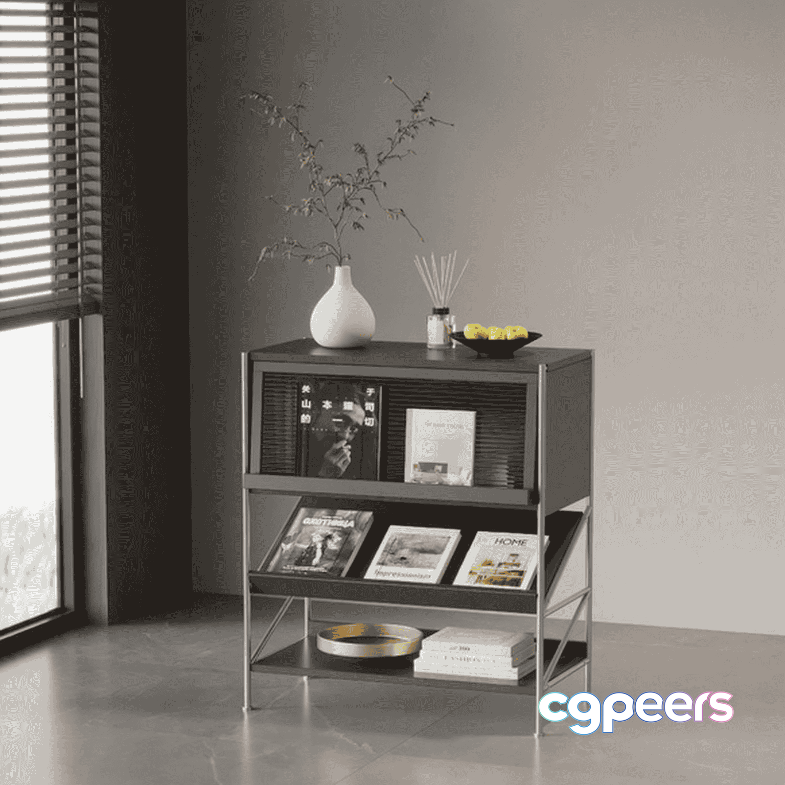 Modern Shelving Unit 3D Model - 15693 - VRAY Render Modern Shelving Unit 3D Model - 15693 - VRAY Render