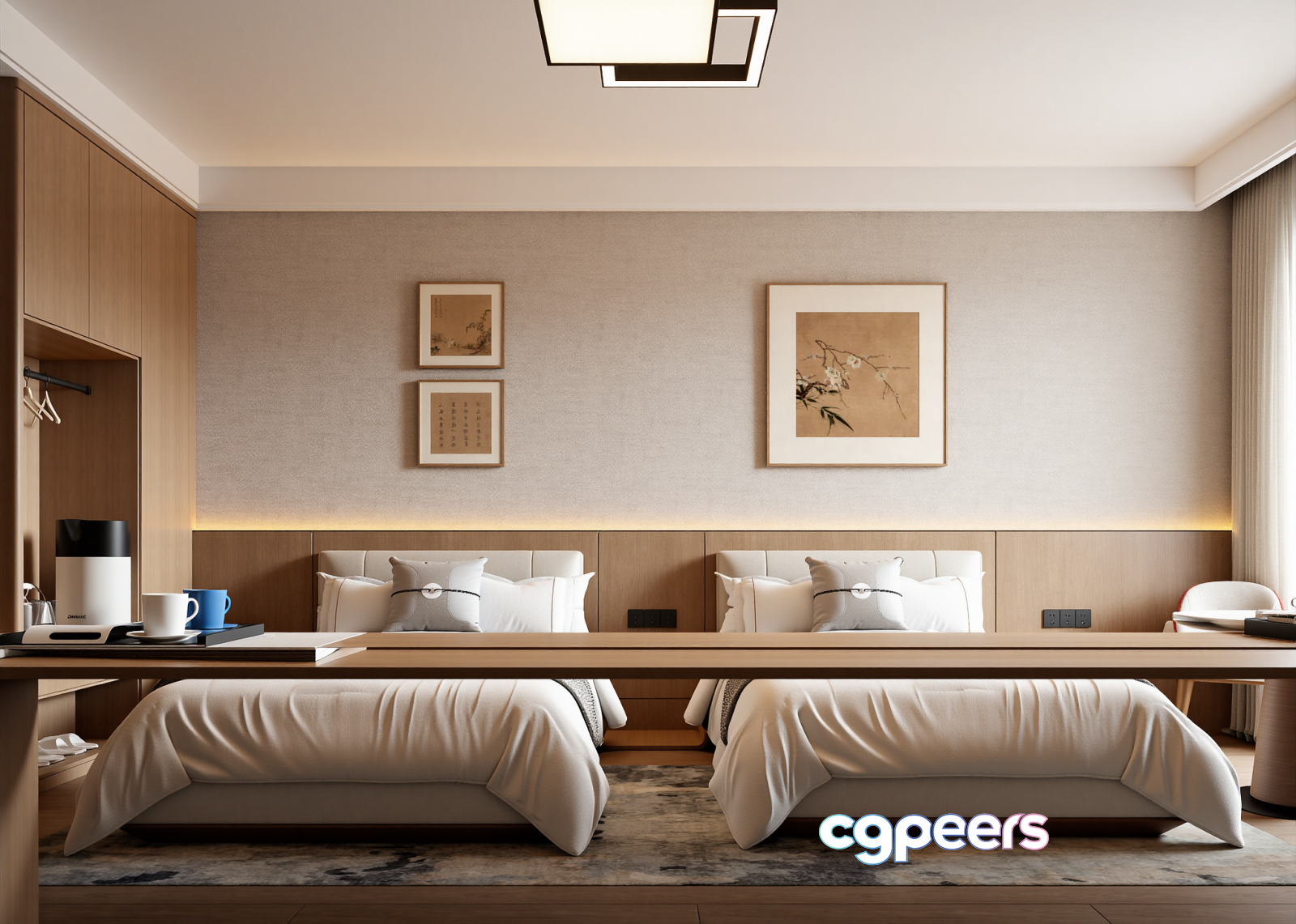 Modern Hotel Room 3D Model - 15253 - VRAY Render Modern Hotel Room 3D Model - 15253 - VRAY Render