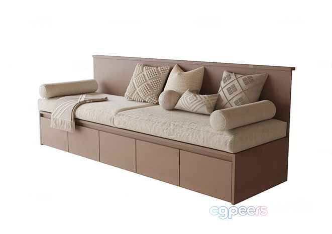 Modern Daybed 3D Model - 18483 - VRAY Render Modern Daybed 3D Model - 18483 - VRAY Render