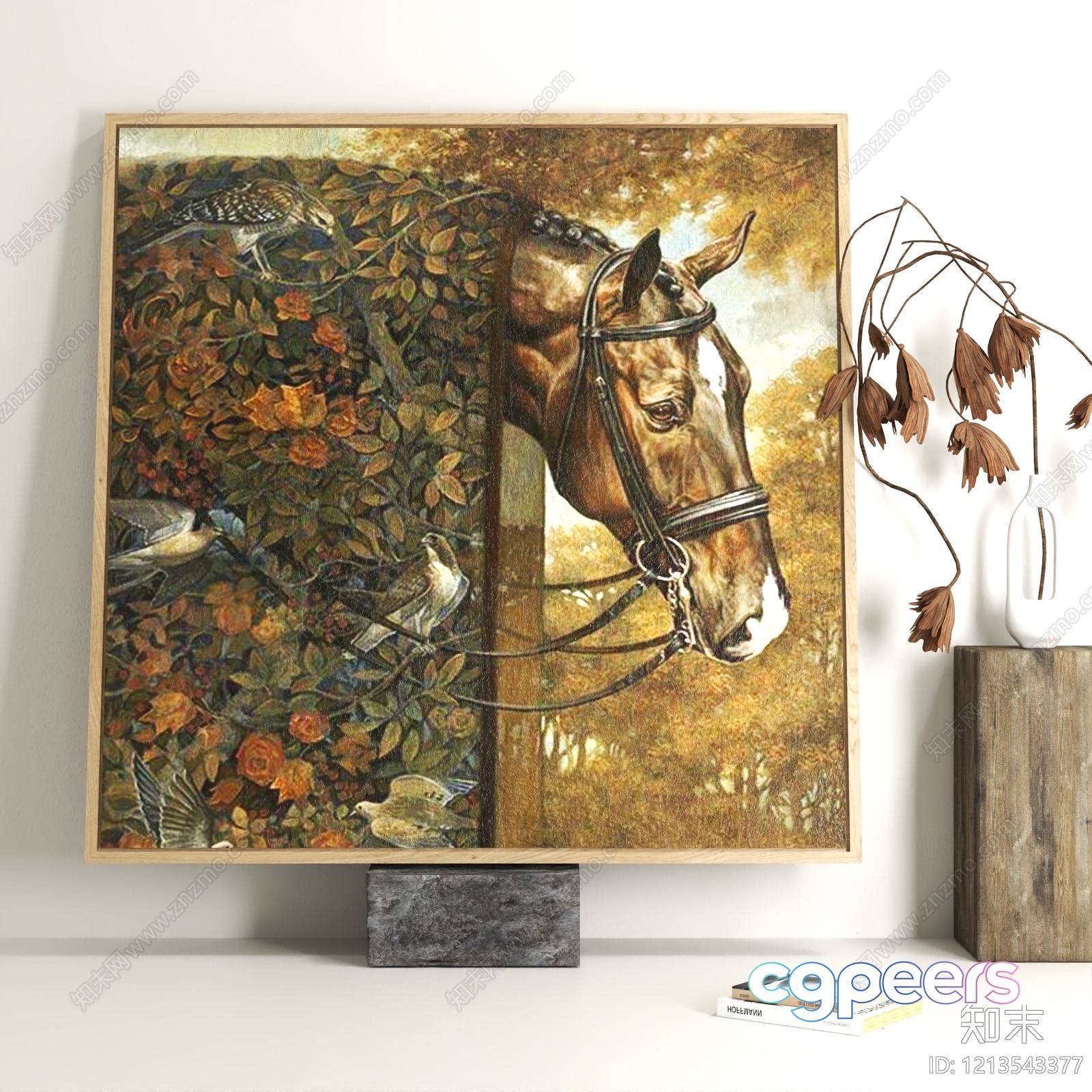 Artwork With A Horse 3D Model - 14134 - VRAY Render Artwork With A Horse 3D Model - 14134 - VRAY Render