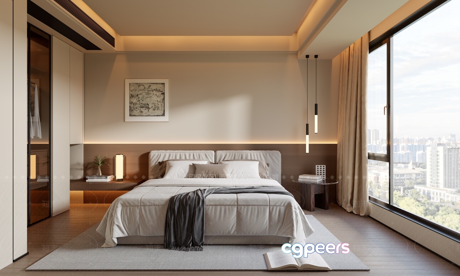 Modern Minimalist Bedroom 3D Model - 18776 - CORONA Render Modern Minimalist Bedroom 3D Model - 18776 - CORONA Render