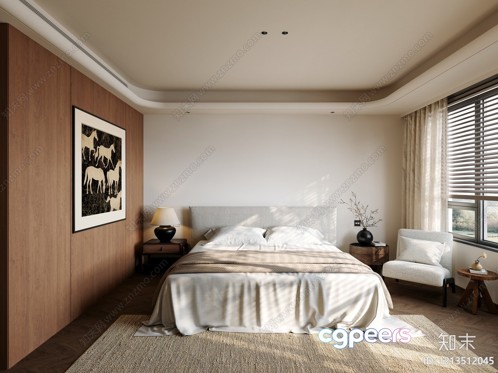 Cozy Bedroom 3D Model - 5236 - VRAY Render Cozy Bedroom 3D Model - 5236 - VRAY Render