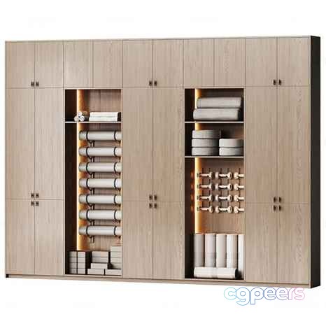 Light Wood Closet 3D Model - 4762 - CORONA Render Light Wood Closet 3D Model - 4762 - CORONA Render