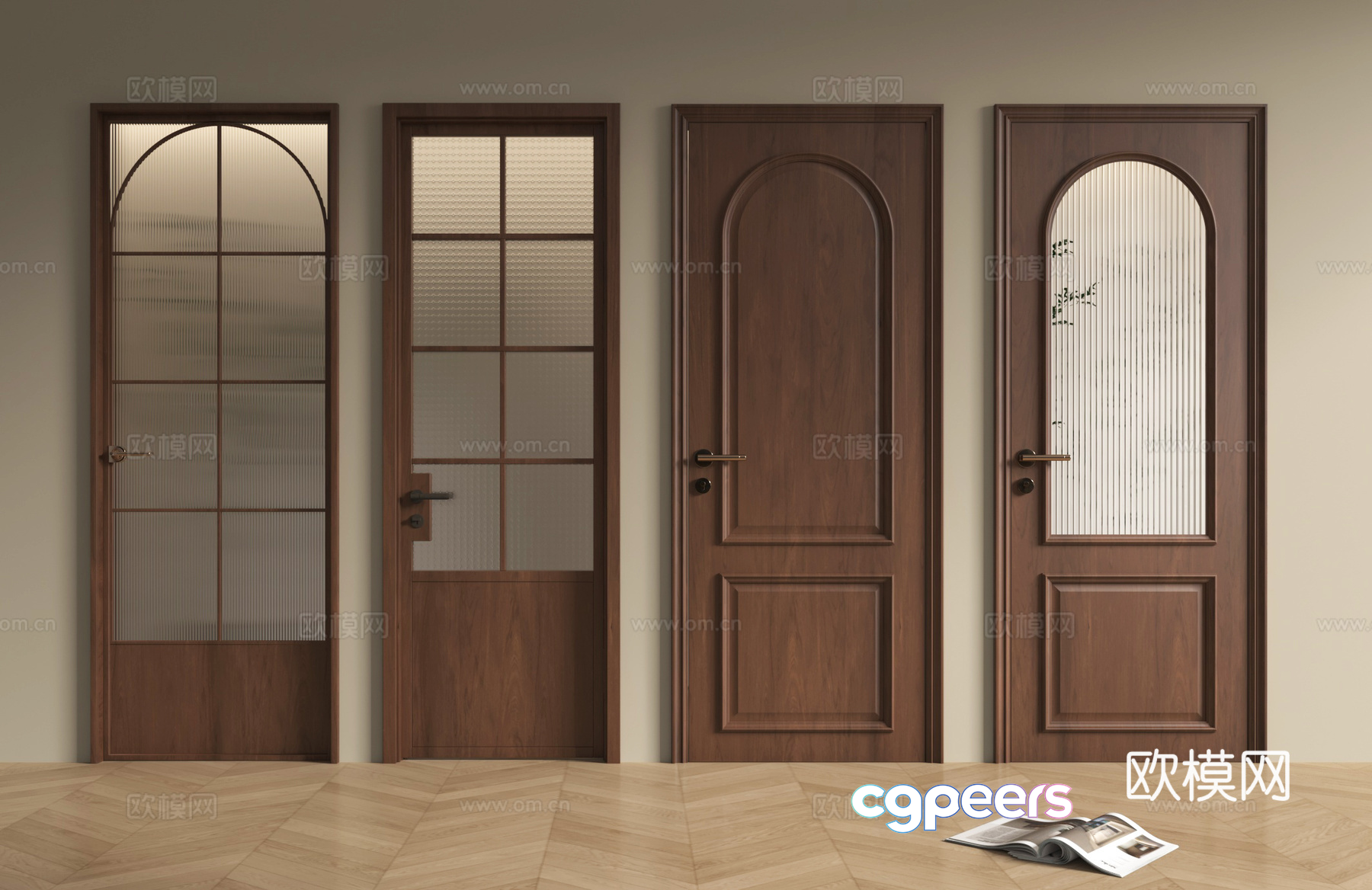 Classic Wooden Doors 3D Model - 8318 - VRAY Render Classic Wooden Doors 3D Model - 8318 - VRAY Render