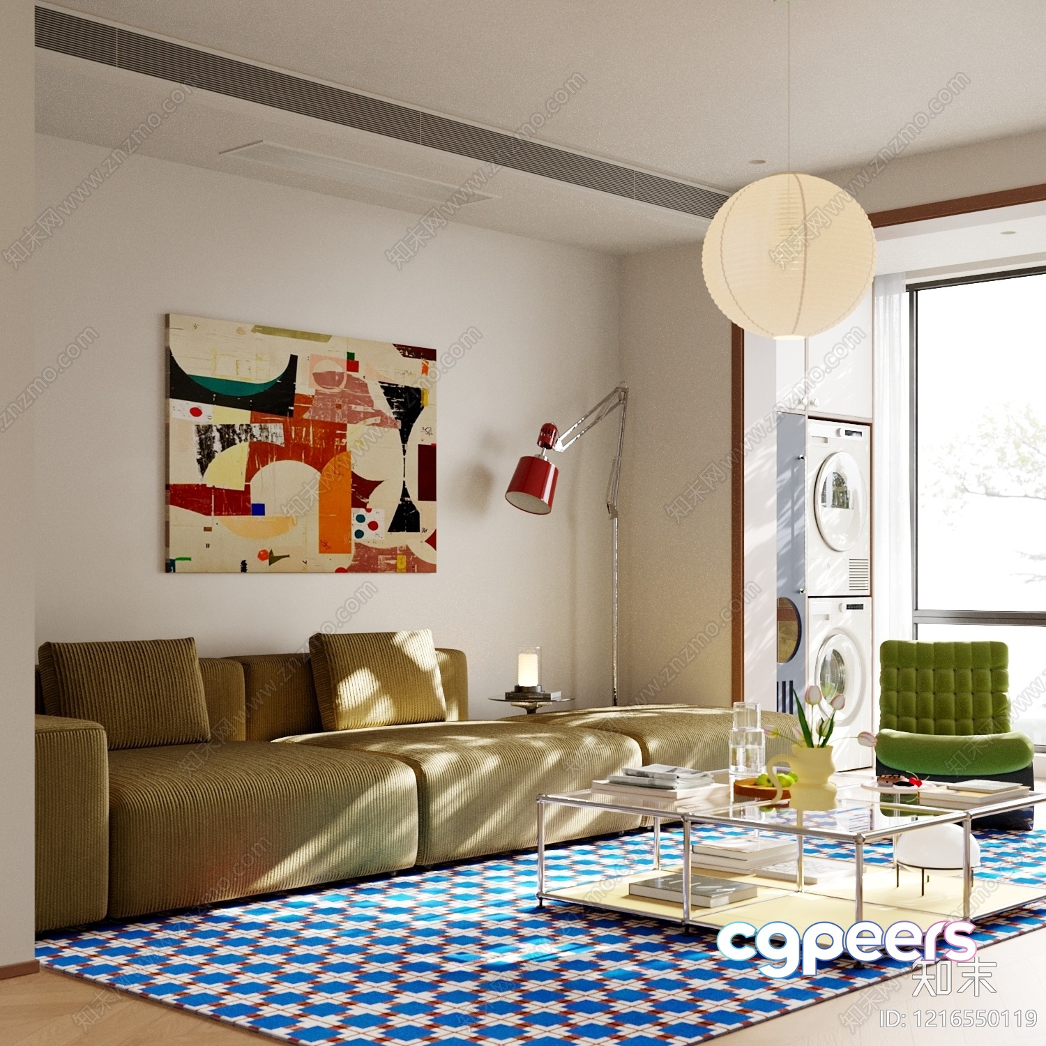 Modern Living Room 3D Model - 15526 - VRAY Render