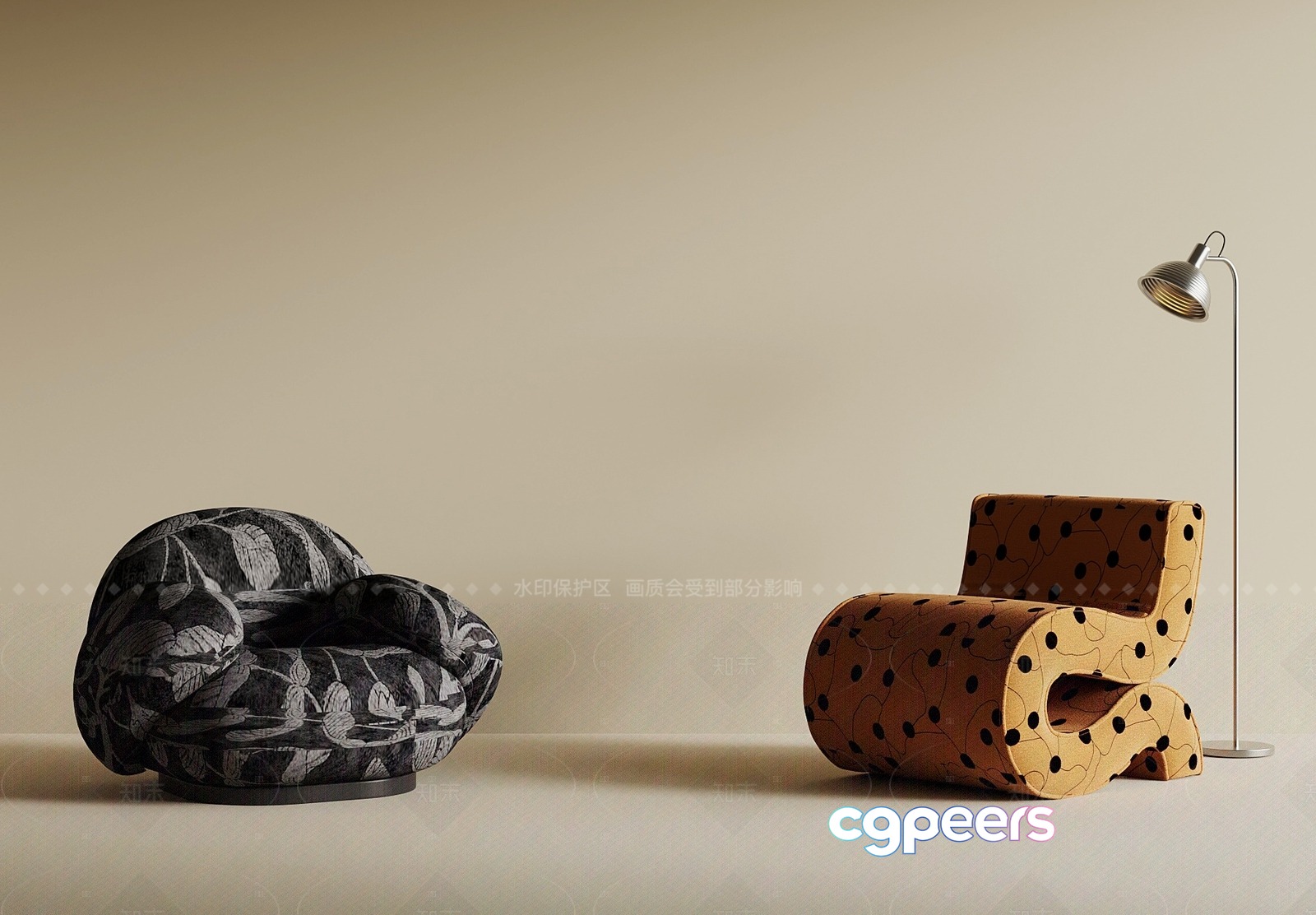 Modern Living Room 3D Model - 11695 - VRAY Render