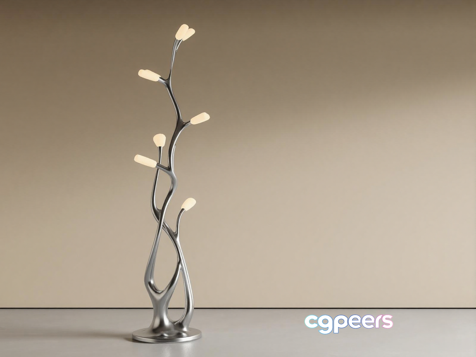 Modern Silver Lamp 3D Model - 18467 - VRAY Render