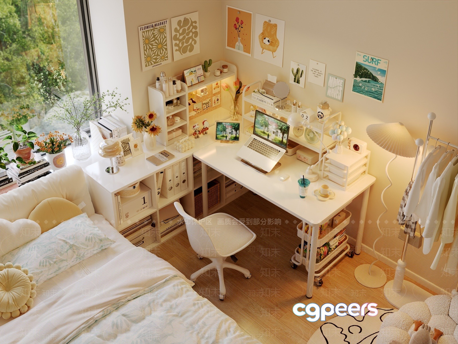 Cozy Bedroom 3D Model - 2409 - VRAY Render Cozy Bedroom 3D Model - 2409 - VRAY Render