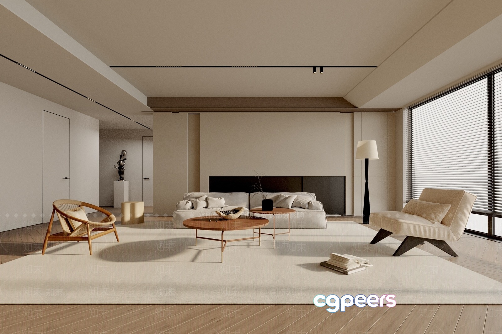 Modern Living Room 3D Model - 19811 - VRAY Render