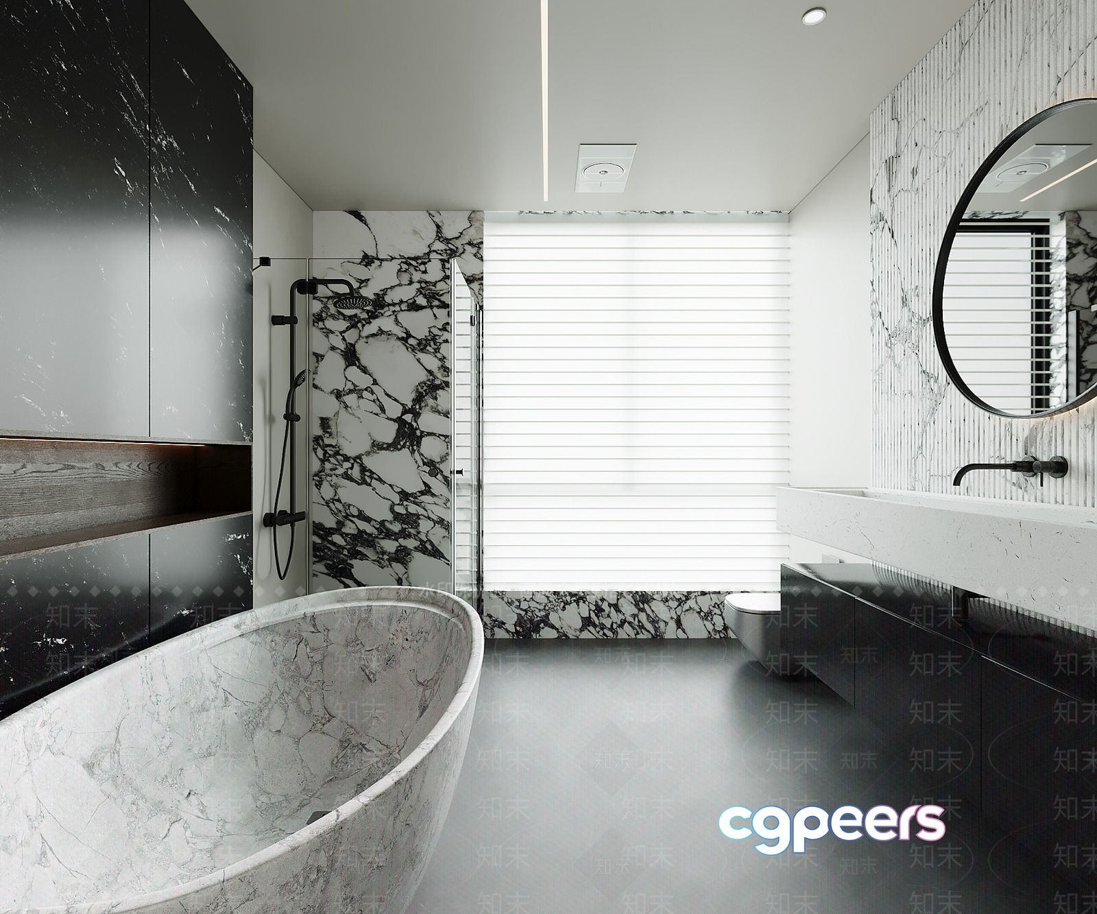 A Modern Bathroom 3D Model - 9210 - VRAY Render A Modern Bathroom 3D Model - 9210 - VRAY Render