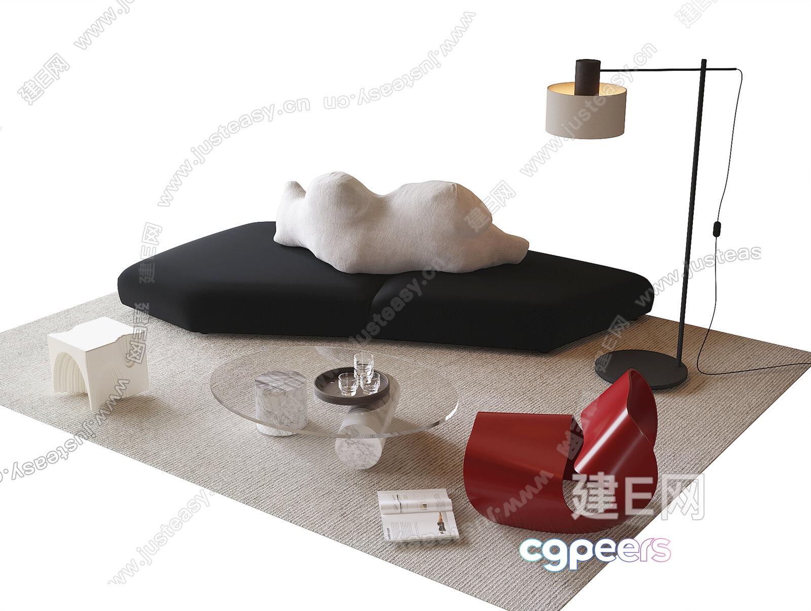 Modern Living Room 3D Model - 15725 - VRAY Render Modern Living Room 3D Model - 15725 - VRAY Render
