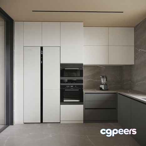 Modern Kitchen 3D Model - 2167 - VRAY Render