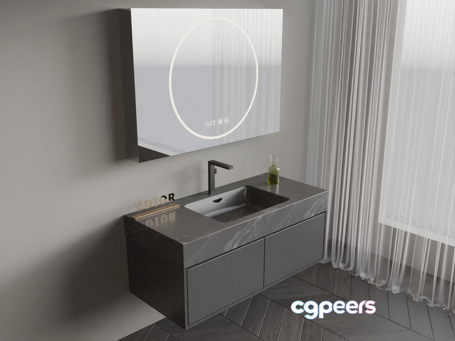 Modern Bathroom Vanity 3D Model - 10281 - VRAY Render Modern Bathroom Vanity 3D Model - 10281 - VRAY Render