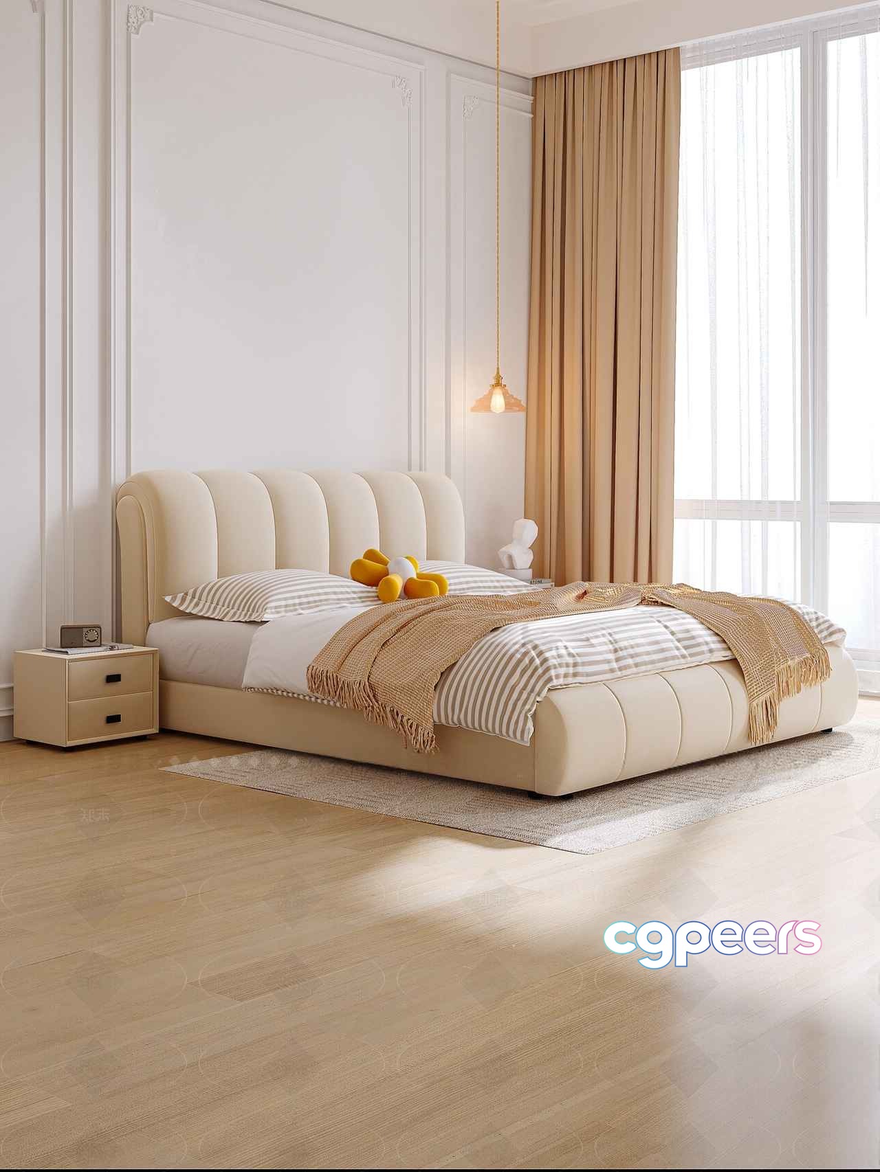Cozy Beige Bedroom 3D Model - 5815 - VRAY Render Cozy Beige Bedroom 3D Model - 5815 - VRAY Render
