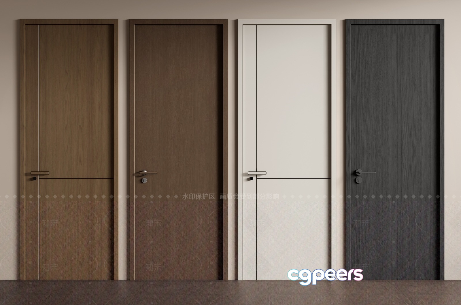 Modern Interior Doors 3D Model - 10721 - VRAY Render Modern Interior Doors 3D Model - 10721 - VRAY Render