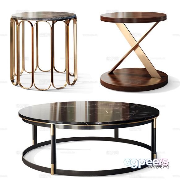 A Collection Of Tables 3D Model - 2087 - CORONA Render