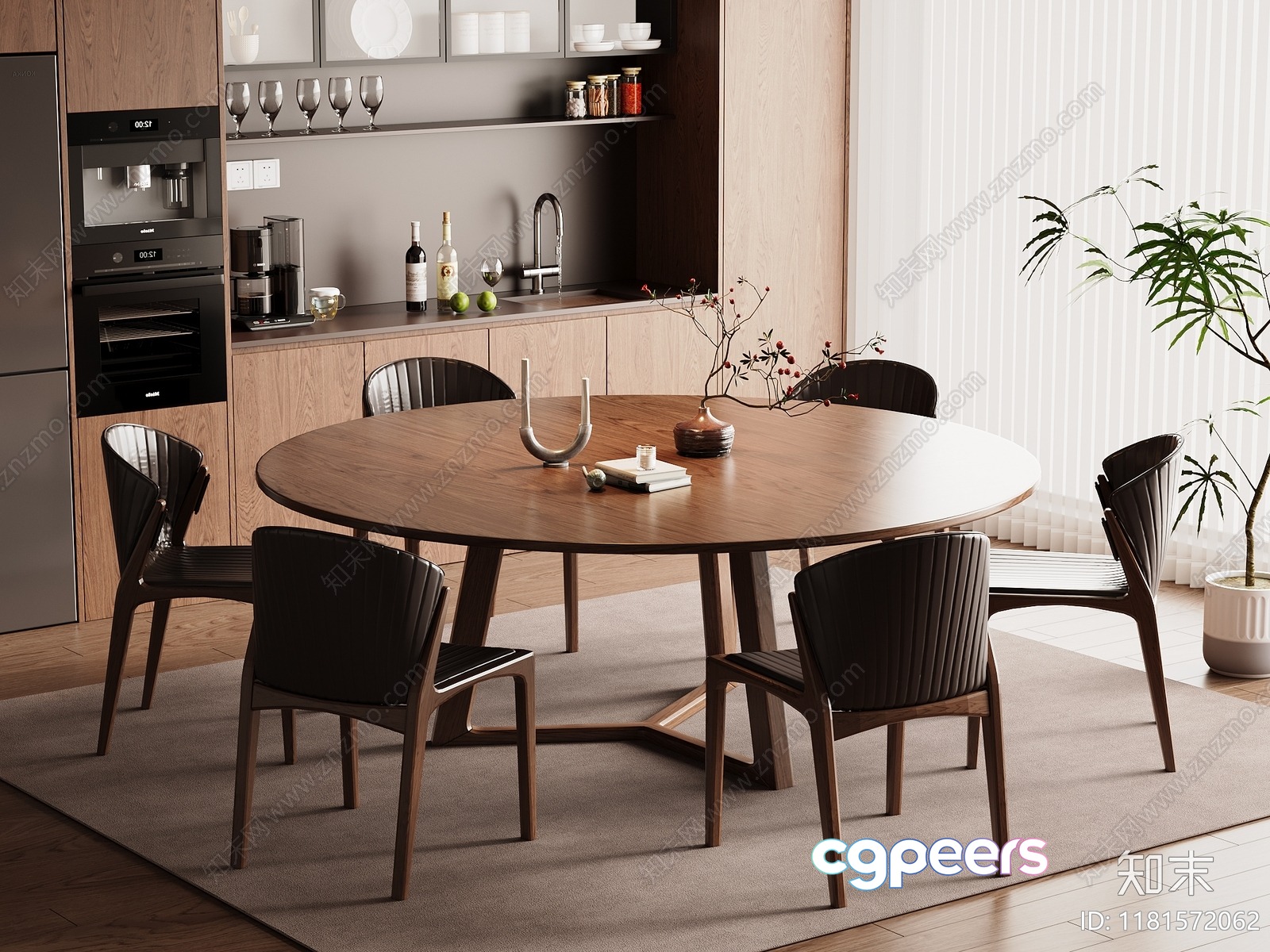 Modern Dining Room 3D Model - 9488 - VRAY Render