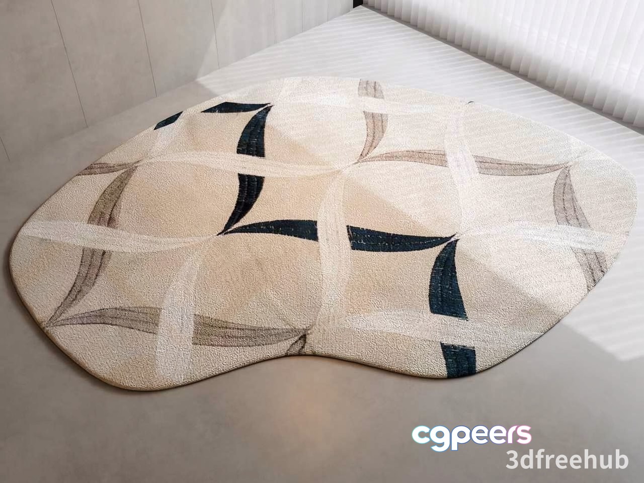 Modern Abstract Rug 3D Model - 20244 - VRAY Render Modern Abstract Rug 3D Model - 20244 - VRAY Render