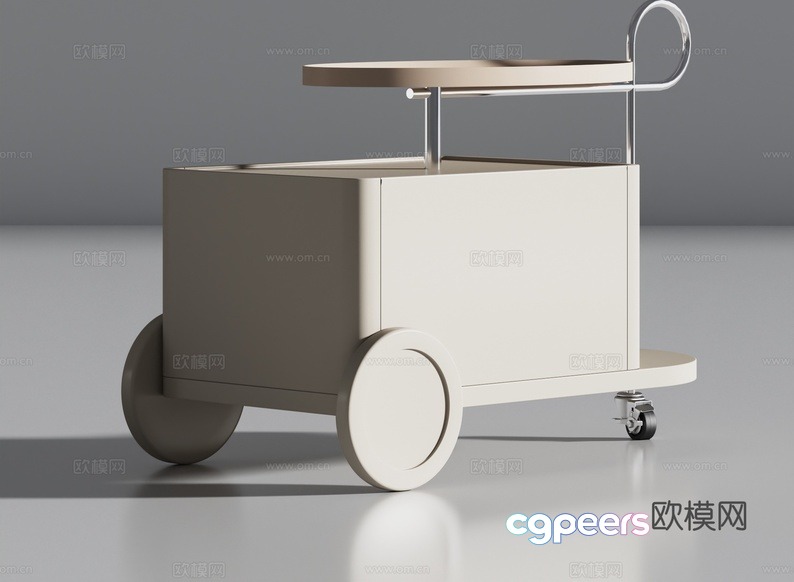 A Modern White Cart 3D Model - 10525 - VRAY Render