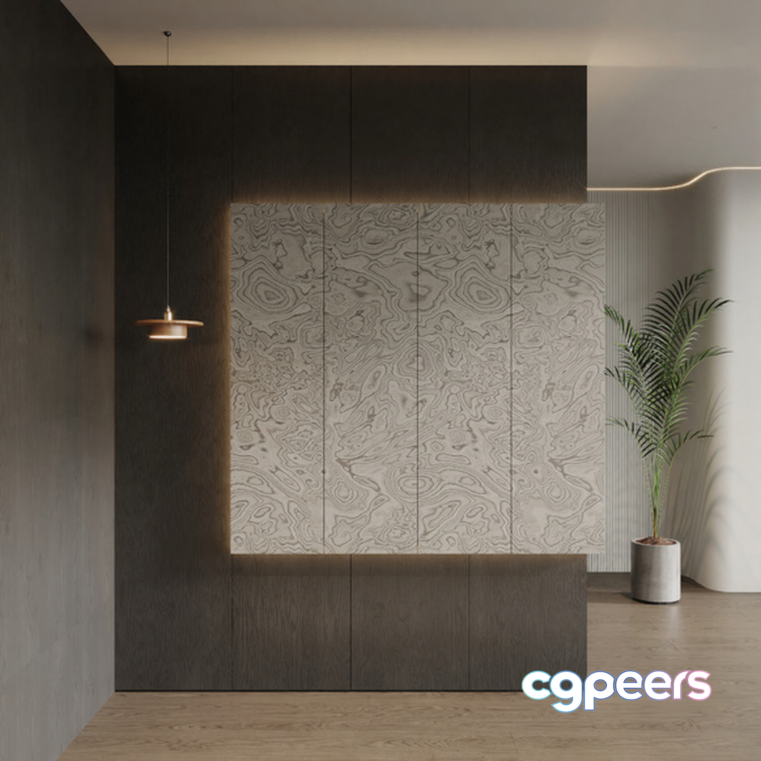 Modern Minimalist Wall 3D Model - 14642 - VRAY Render Modern Minimalist Wall 3D Model - 14642 - VRAY Render