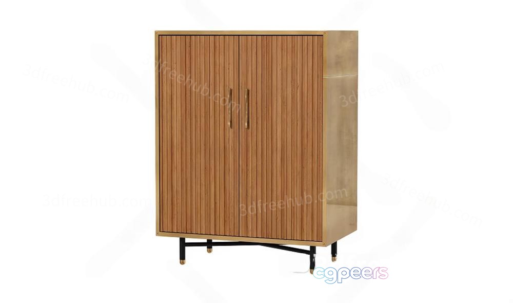 A Wooden Cabinet 3D Model - 21439 - VRAY Render
