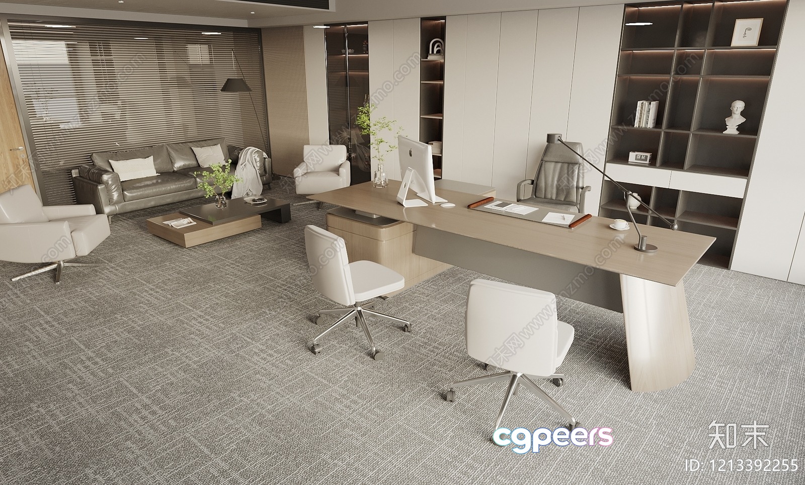 Modern Office Furniture 3D Model - 4465 - VRAY Render Modern Office Furniture 3D Model - 4465 - VRAY Render
