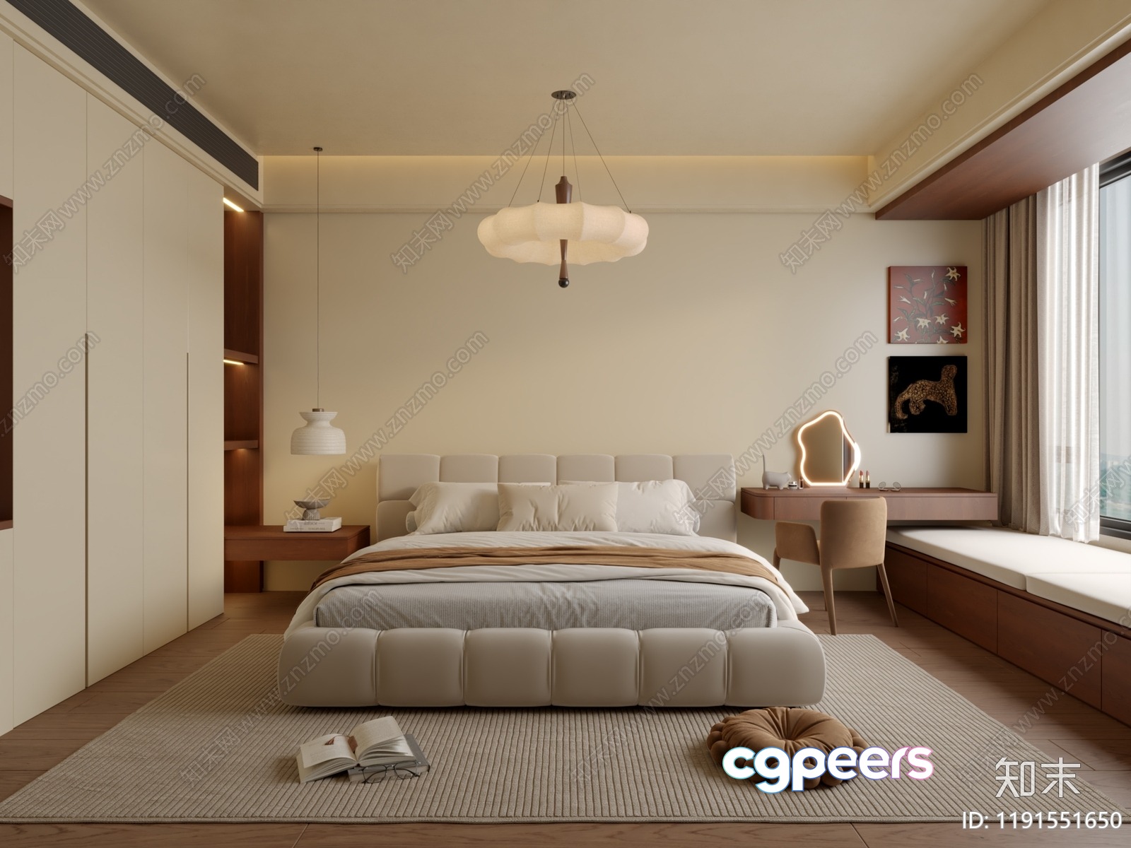 Modern Bedroom Interior 3D Model - 9067 - VRAY Render Modern Bedroom Interior 3D Model - 9067 - VRAY Render