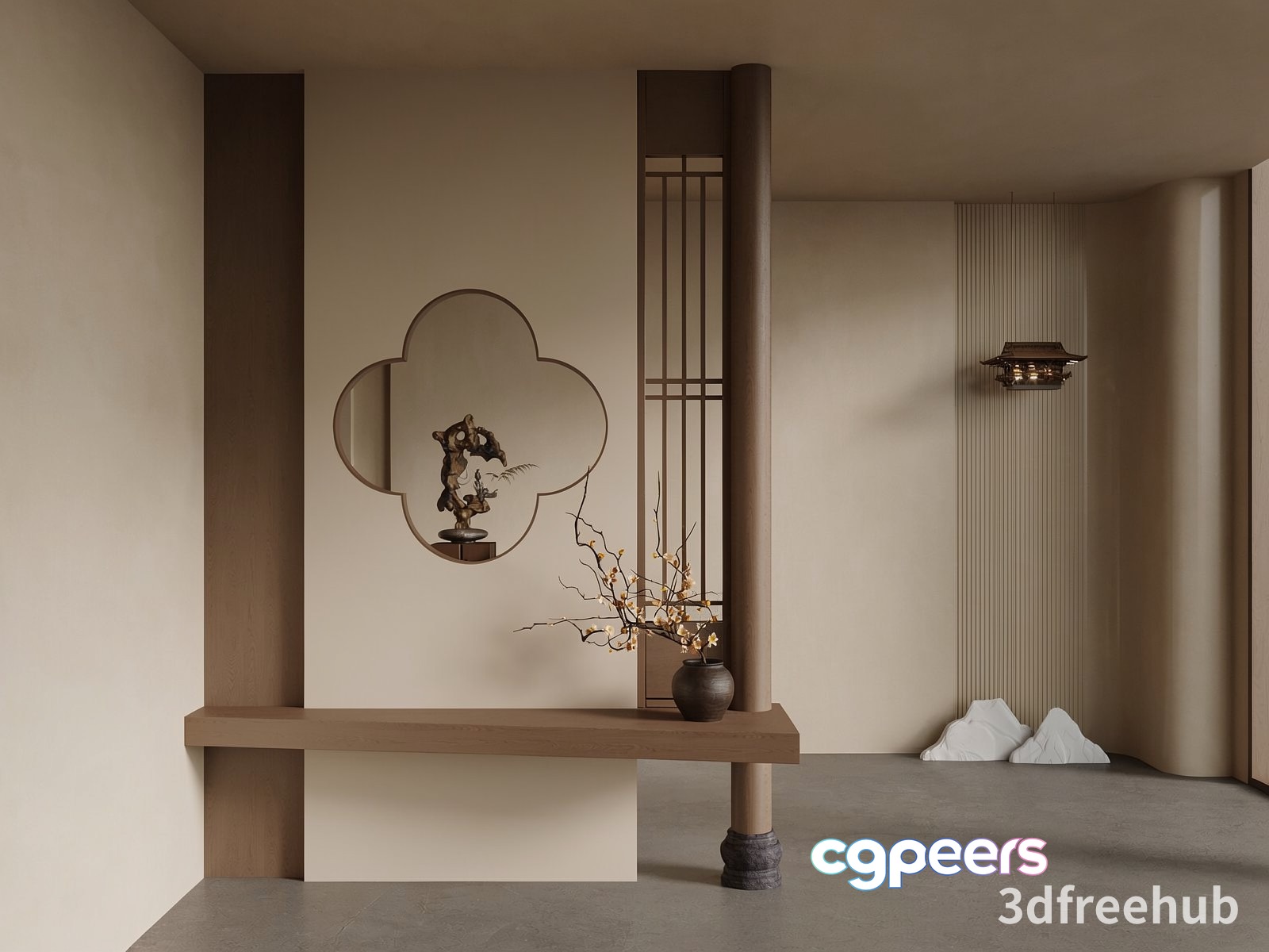 Modern Japanese Interior 3D Model - 1872 - VRAY Render Modern Japanese Interior 3D Model - 1872 - VRAY Render