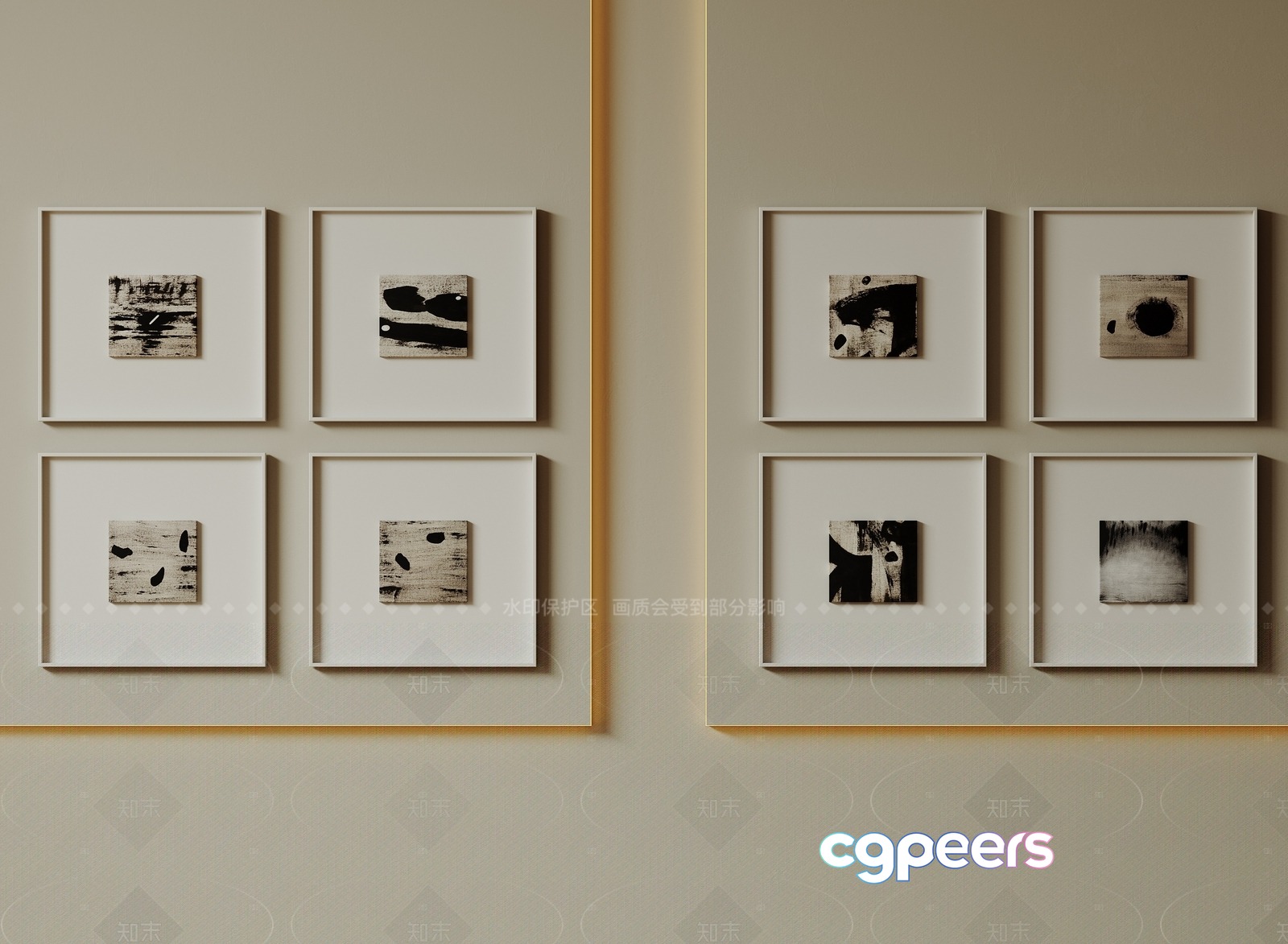 Minimalist Art Collection 3D Model - 926 - VRAY Render Minimalist Art Collection 3D Model - 926 - VRAY Render
