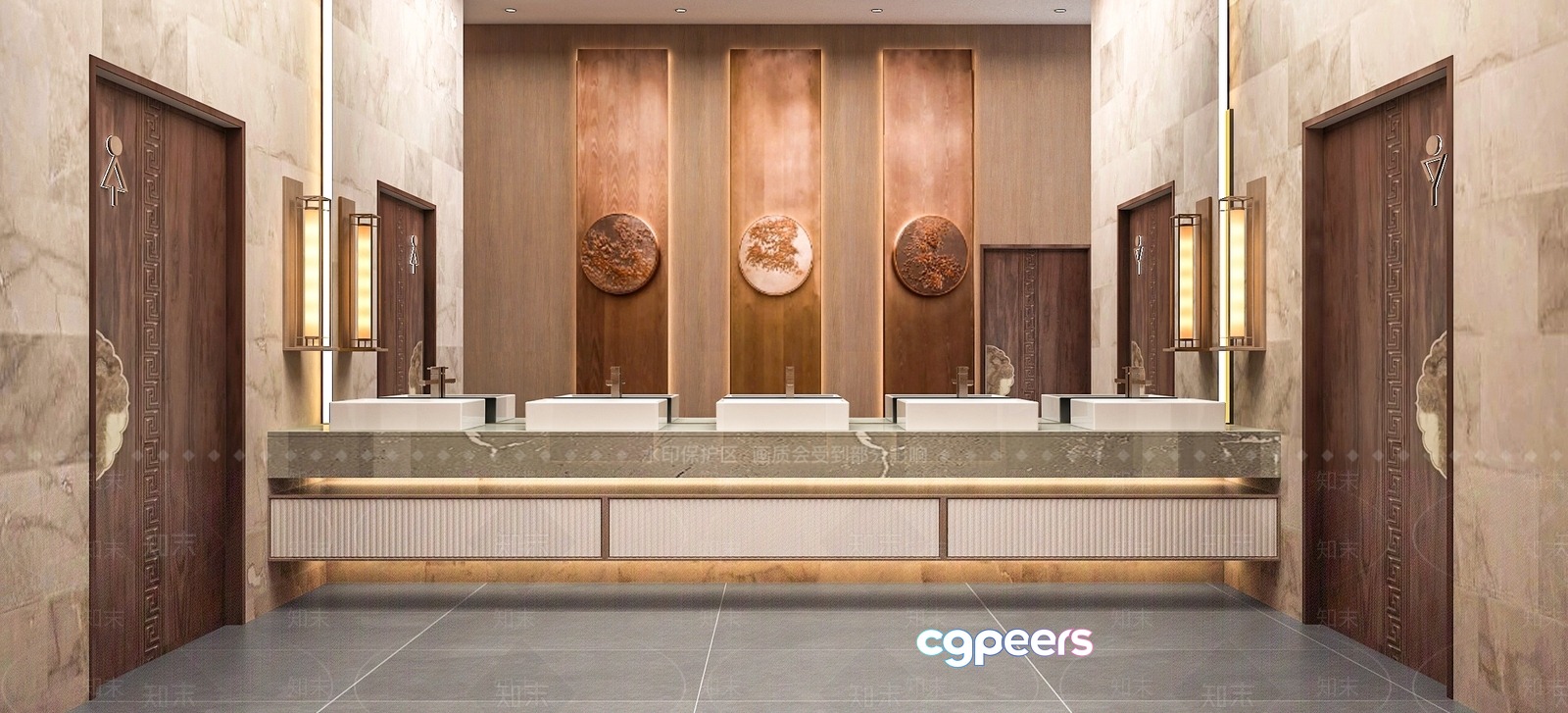 Modern Bathroom 3D Model - 12731 - VRAY Render