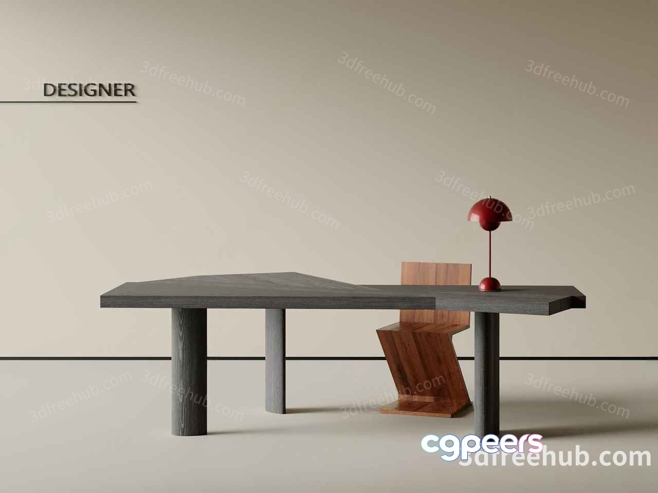 Modern Office Desk 3D Model - 20587 - VRAY Render Modern Office Desk 3D Model - 20587 - VRAY Render